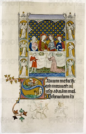 The marriage feast at Cana, early 14th century. Artist: Unknown