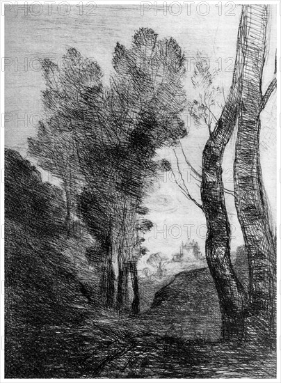 'Environs de Rome', c1815-1865, (1924). Artist: Jean-Baptiste-Camille Corot