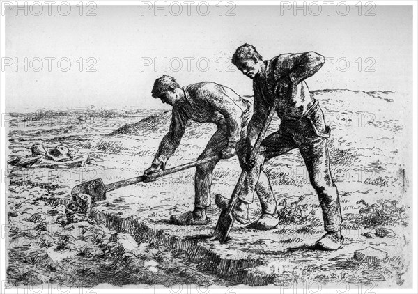 'Diggers', c1835-1875 (1924). Artist: Jean Francois Millet