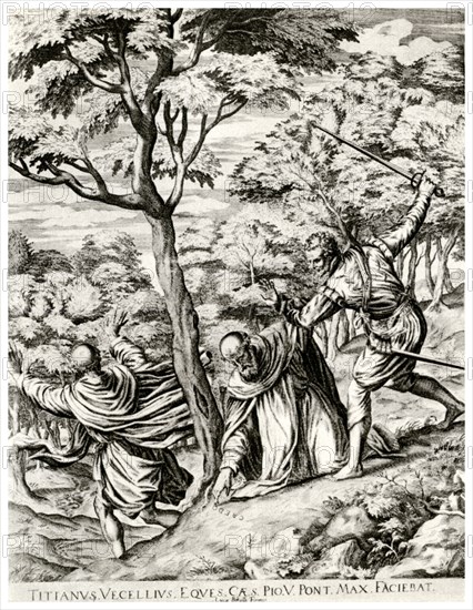 'St Peter Martyr', 16th century, (1937). Artist: Luca Bertelli
