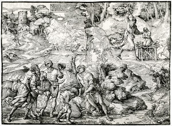 'Abraham's Sacrifice', 1516-1518, (1937). Artist: Ugo da Carpi