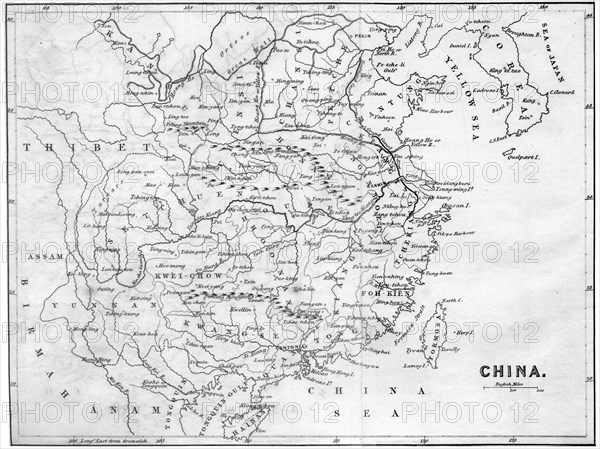Map of China, 1847. Artist: Unknown
