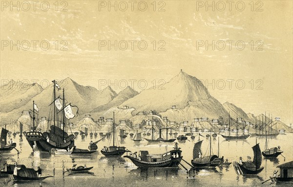 'Victoria Town, Hong Kong Island', 1847. Artist: Unknown