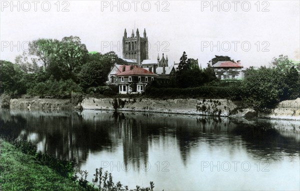 Hereford Cathedral, 1926.Artist: Cavenders Ltd