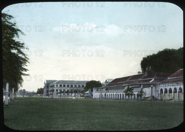 War department buildings and military college, Bangkok, Siam. Artist: Unknown