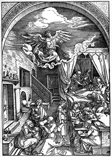 'Birth of the Virgin', 1502-1505, (1936). Artist: Albrecht Dürer