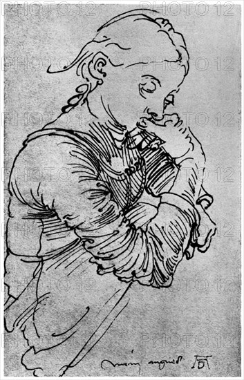 My Agnes, Durer's wife depicted as a girl, 1495, (1936). Artist: Albrecht Dürer