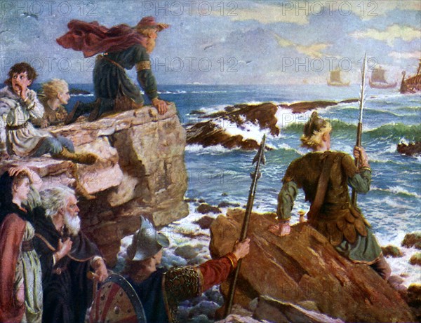 'How the Danes came up the Channel a thousand years ago', 1925. Artist: Unknown