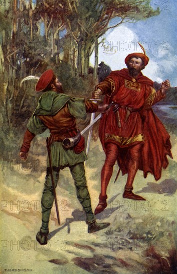 'Richard I and Robin Hood', 1925. Artist: Unknown