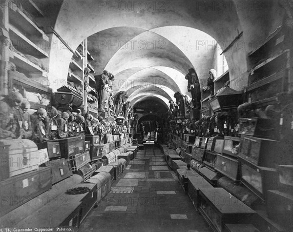 Catacombs of the Capuchins, Palermo, Italy, c1910s. Artist: Unknown