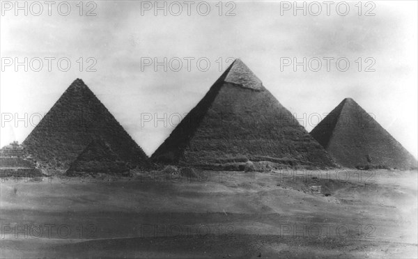 The Pyramids at Giza, Egypt, 1949. Artist: Unknown