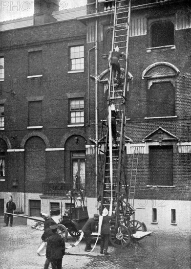 Fire engine, late 19th century. Artist: Unknown