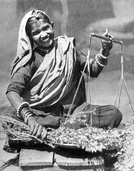 Vegetable seller, Jaipur, India, 1936. Artist: Unknown