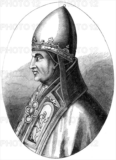 Pope Gregory IX (c1143-1241), 1849. Artist: Unknown