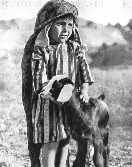 Tunisian boy in the Sahara Desert, 1936.Artist: Ewing Galloway