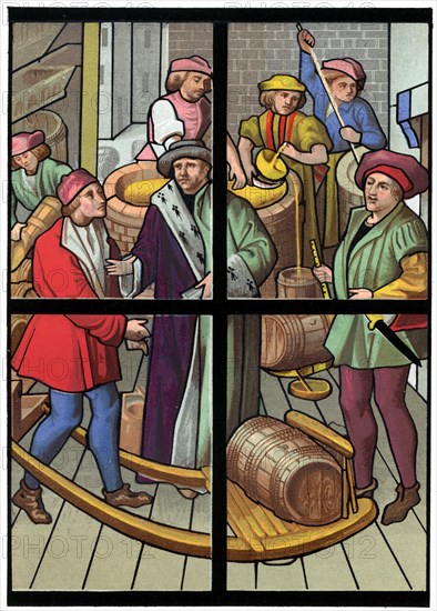 A brewery, 15th century (1849).Artist: Franz Kellerhoven