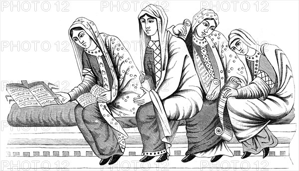 Nobelwomen, 9th century (1849). Artist: Unknown