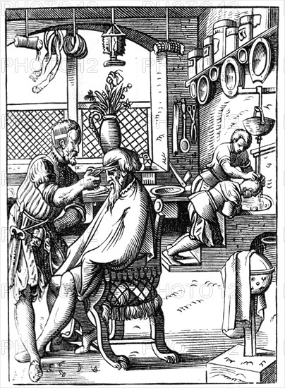 Barber, 16th century (1849).Artist: Jost Amman