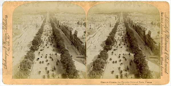 The Champs Elysees, Paris, France, 1894.Artist: Underwood & Underwood