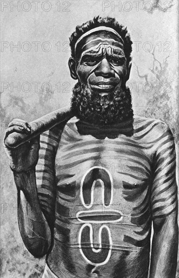 Medicine man of the Worgaia, central Australia, 1922. Artist: Unknown