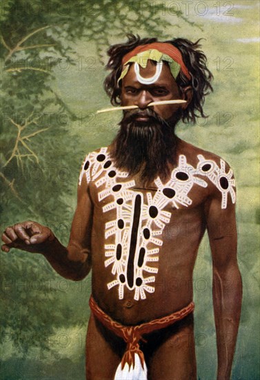 Medicine man, Australia, 1922.Artist: Spencer and Gillen