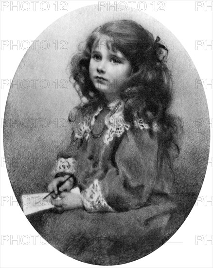 The Queen Mother as a child, c 1905 (1910). Artist: Mabel Emily Hankey