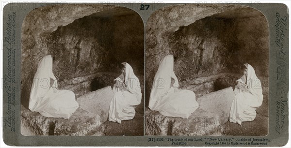 The tomb of Jesus, outside Jerusalem, Palestine, 1904.Artist: Underwood & Underwood