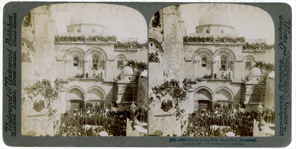 Church of the Holy Sepulchre, Jerusalem, Palestine, 1897.Artist: Underwood & Underwood