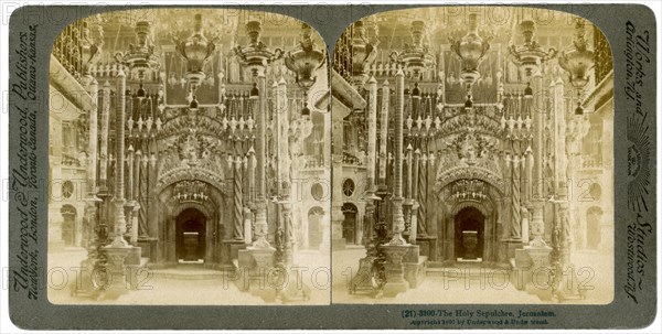 Church of the Holy Sepulchre, Jerusalem, Palestine, 1897.Artist: Underwood & Underwood