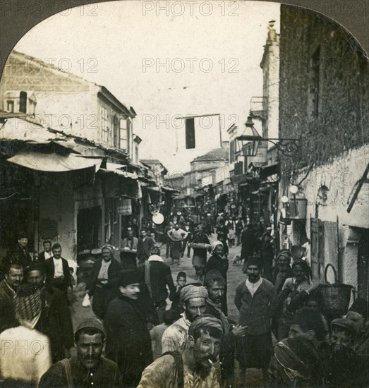 The Jewish quarter, Smyrna, Greece, 1900s.Artist: ME Wright