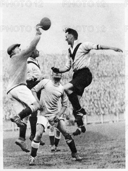 Goalmouth action at Clapton Orient, London, 1926-1927. Artist: Unknown