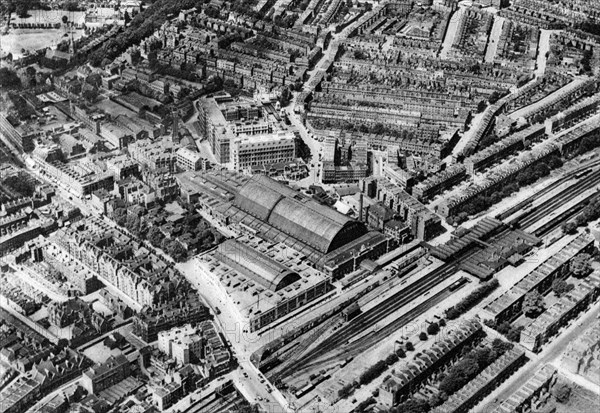 Olympia and the headquarters of the Post Office Savings Bank, London, 1926-1927. Artist: Unknown