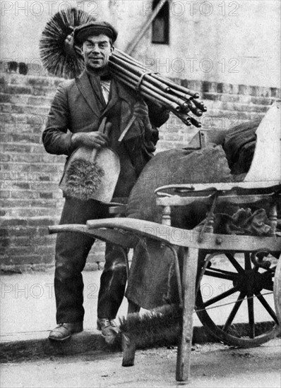 Chimney sweep, London, 1926-1927.Artist: McLeish