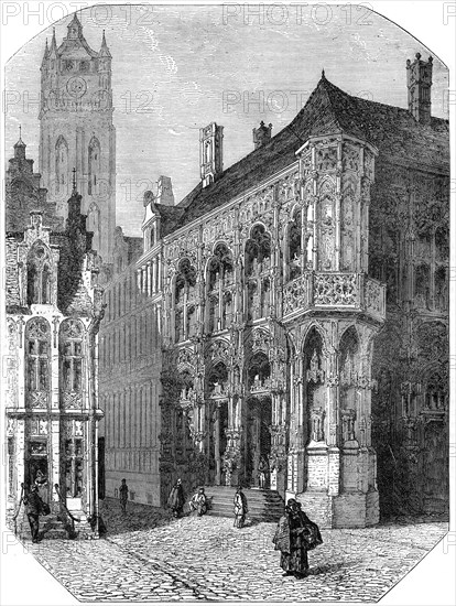 The Hotel de Ville, Ghent, 19th century. Artist: Unknown