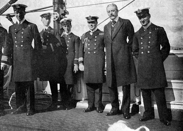 On board the royal yacht Victoria and Albert III, Christiania (Oslo), Norway, 1908.Artist: Queen Alexandra