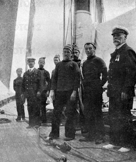 On board the yacht 'Britannia', 1908. Artist: Queen Alexandra