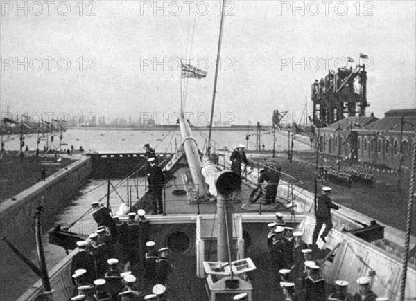 The opening of the Alexandra Dock at Cardiff in 1907 (1908).Artist: Queen Alexandra