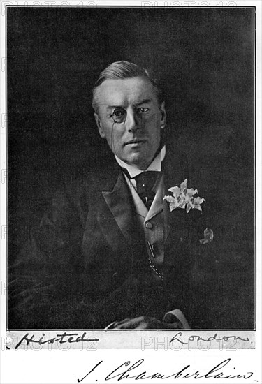 Joseph Chamberlain (1836-1914), British businessman, politician and statesman, 1905.Artist: Histed