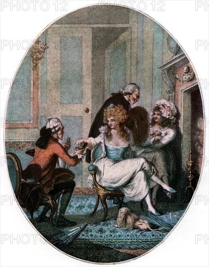 'The French Fireside', 1905.Artist: Charles Tomkins