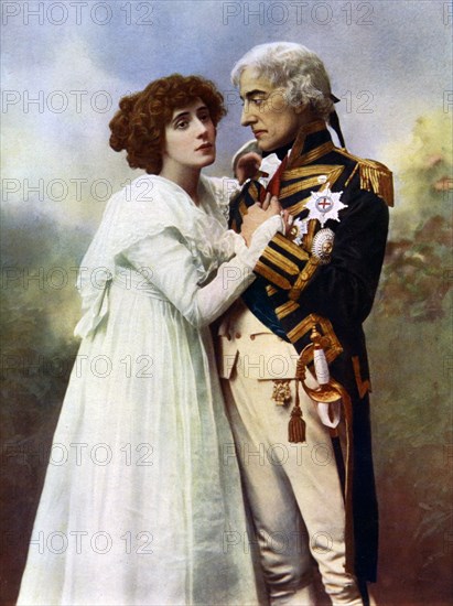 Johnston Forbes-Robertson (1853-1937) and Mrs Patrick Campbell (1865-1940), 1899-1900.Artist: W&D Downey