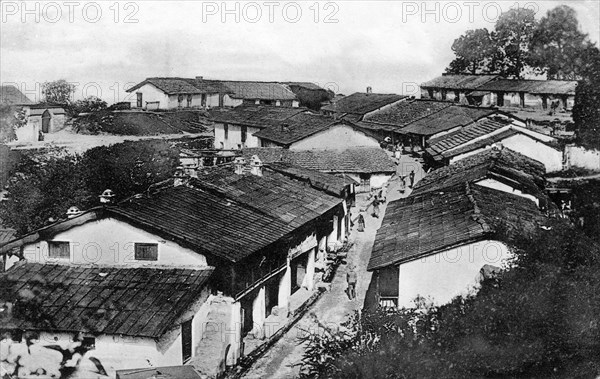 Regimental bazaar, Ranikhet, Uttaranchal, India, early 20th century. Artist: Unknown