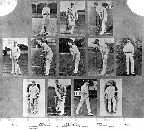 The England cricket team of 1912. Artist: Unknown