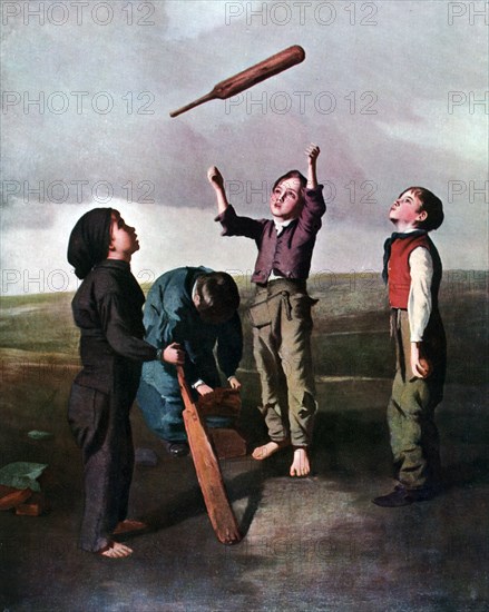 'Tossing for Innings', 19th century (1912).Artist: Henry Dixon