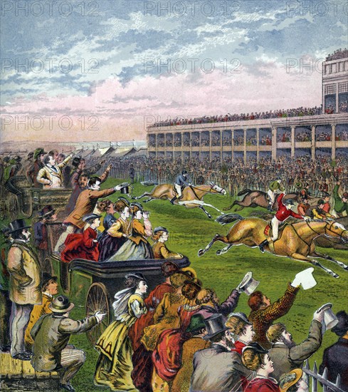 Horse race, 19th century. Artist: Unknown