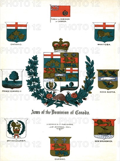 Coats of arms and flags of Canada. Artist: Unknown