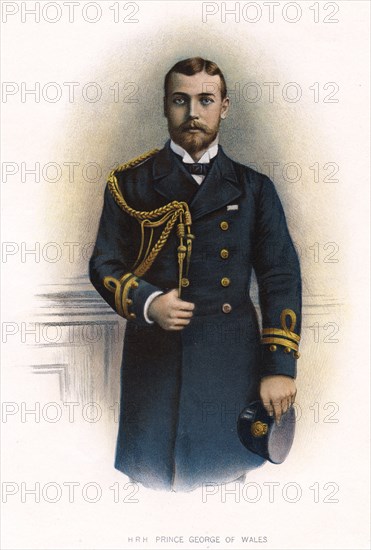 The Prince of Wales, the future King George V (1865-1936), c1900.Artist: JS Virtue