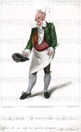 'Mr Gattie as Monsieur Morbleu in Monsieur Tonson', 1822.Artist: R Cooper