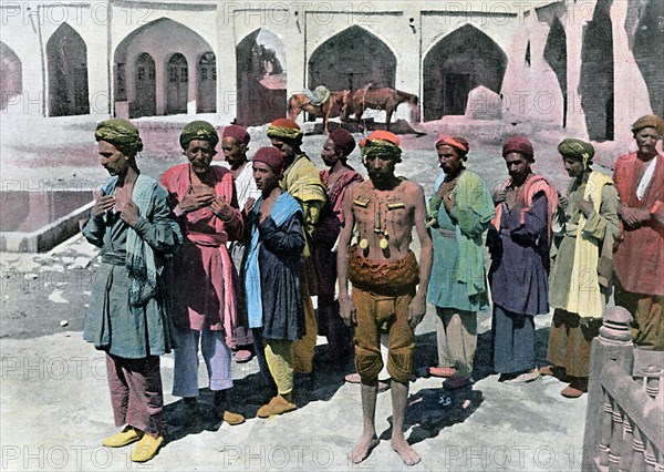 Dervishes and martyrs, Tehran, c1890. Artist: Gillot