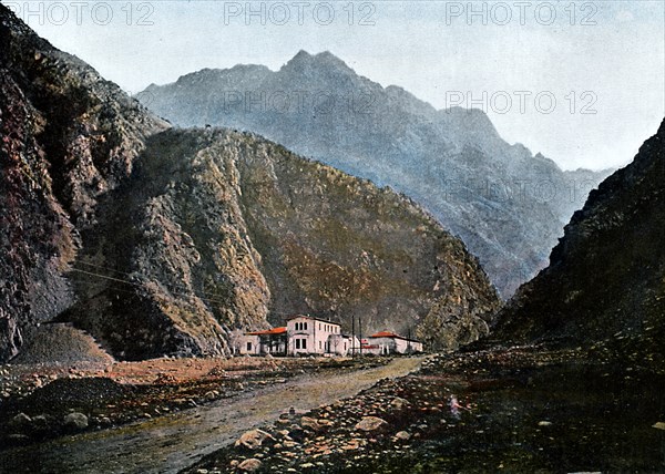 Station on a military road, Kaichaour, c1890.Artist: Gillot