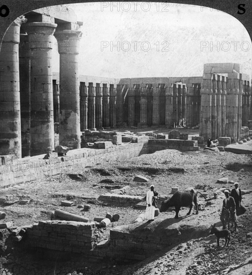 The Temple of Luxor, Thebes, Egypt, c1900.Artist: Underwood & Underwood